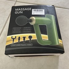 Massage Gun Deep Tissue   4 Heads   Rechargeable   Quiet   Black  Gold   NEW