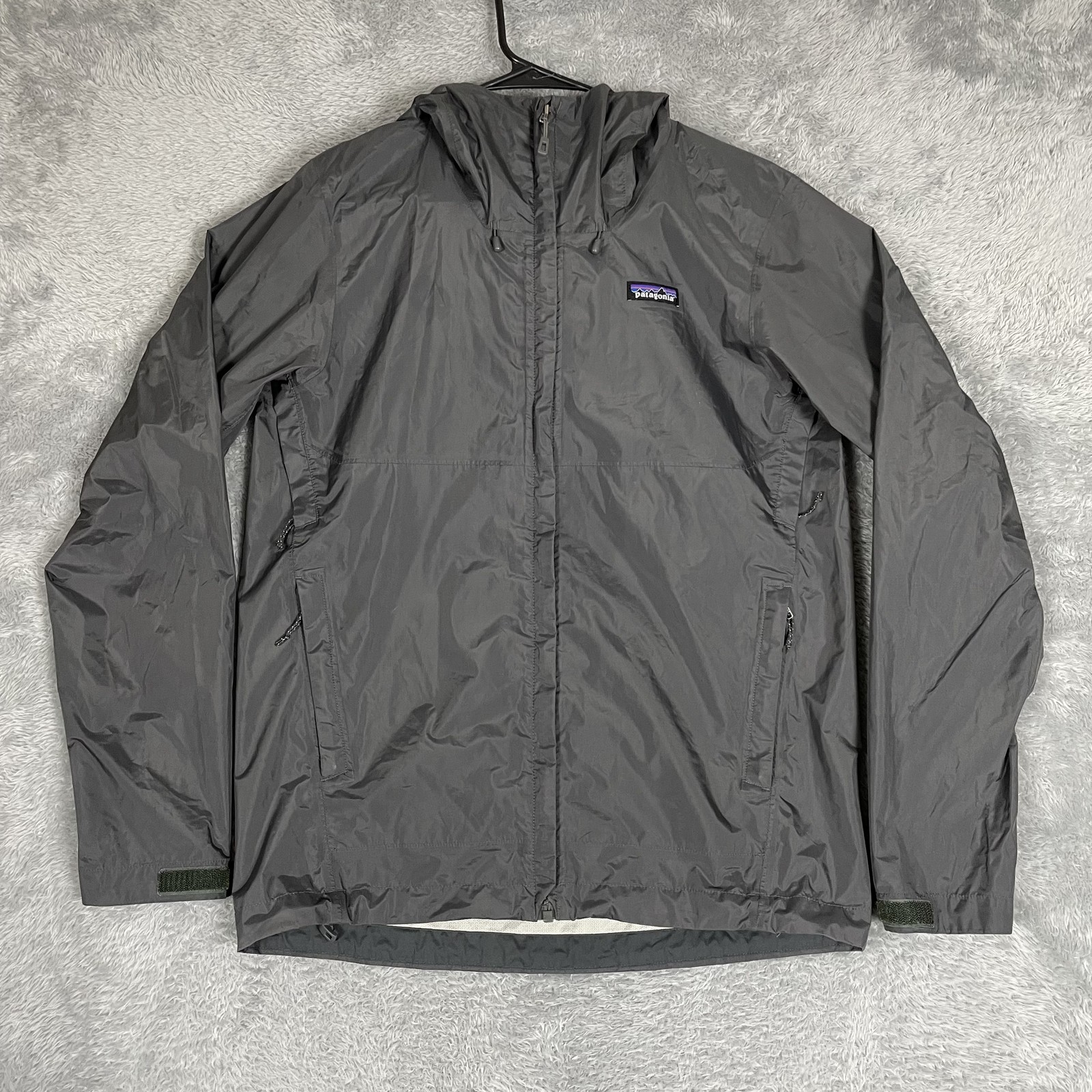 Patagonia Mens Small Gray H2No Waterproof Hooded Rain Shell Jacket STY83802