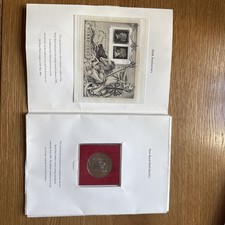 Royal Mail 1840-1990 150th Anniversary penny black stamp & commemorative coin 