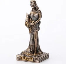 Fortuna Greek Goddess Of Good Fortune Resin Miniature Figurine Collectible