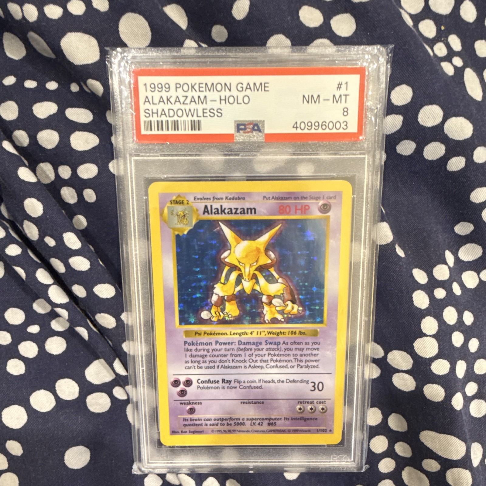 Alakazam 1999 Pokemon Game #1 Shadowless Holo Price Guide - Sports