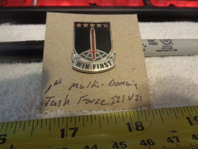 1st Multi-Domain Task Force I21 V21 Unit Crest, DI, DUI (DRAW#K9)