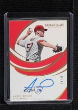 2019 Panini Immaculate Signatures Gold 24/49 Alex Wood #S-AW Auto 0c2