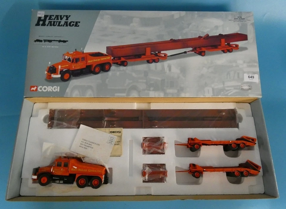 Corgi Heavy Haulage 1:50 18004 Scammell Contractor Dyson Crane Siddle C Cook - Image 2 of 4