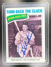 1977 Topps Ralph Kiner with In Person Auto
