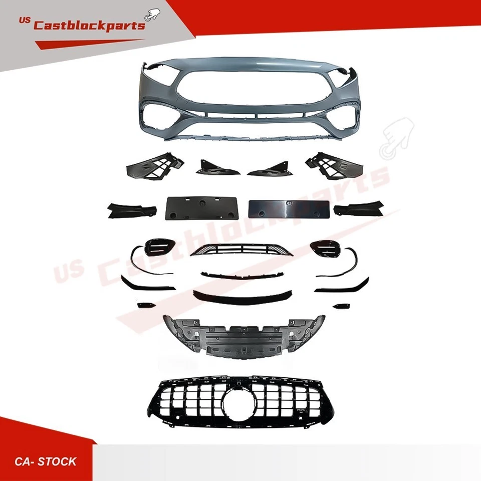 A45S Style Bumper For Mercedes-Benz A-Class W177 A200 A250 A300 Front Body kit - Image 2 of 4