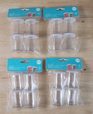 We R Memory Keepers SNAP LID JARS 660430 Lot of 4 Sets Plastic Jars