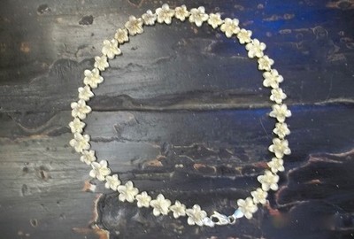 ZARTE BLUME 14KT YG, COLLIER HALSKETTE. 13,5 ZOLL, 17+ GRAMM