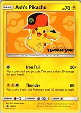 Ash's Pikachu SM110 Sinnoh Cap Promo Movie Sun & Moon Pokémon Card on eBay