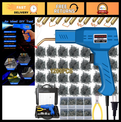 Plastic Welding Kit with 1200 Staples, Instant On/Off, Bumper Repair Tool, DIY E