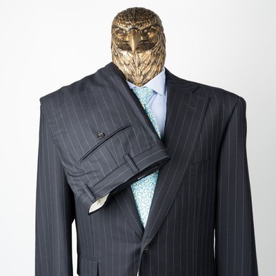 NWT $3350 PATRICK HELLMANN Pure Wool Striped Suit  Midnight Blue 48US/58IT SHORT