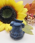 NEW Natural Stone Handcarved Small Cow Figure  Fossilized Shell Dark Gray — photo 6