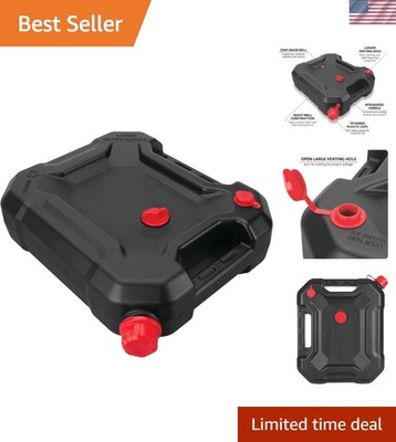 10-Quart Oil Drain Container with Integrated Handle for Easy Transport - Black