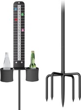 Cornhole ScoreKeeper with Drink Holder, Outdoor Cornhole Scoreboard with Pron...