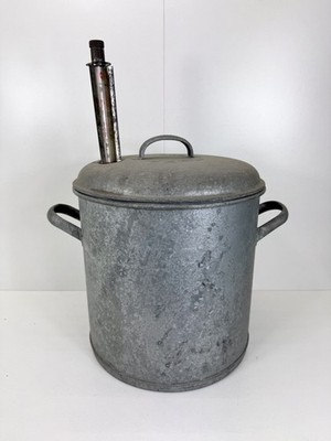 Alte Wecktopf Zink Schüssel Wanne Einwecktopf Shabby Landhaus Vintage #9496