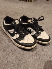 Nike Youth Boys Girls Size 6 Dunk Low Retro Panda Black White Shoes DD1391-100 W