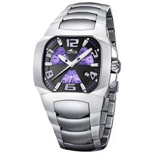 Orologio Cronografo Uomo Lotus Code 15501/9 Quadrante Nero Bracciale Acciaio