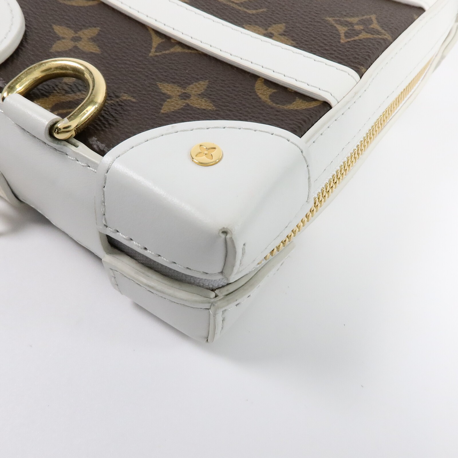 LOUIS VUITTON LV GHW LVxNBA Soft Trunk Shoulder Bag M80102 Monogram Brown/White — image 12