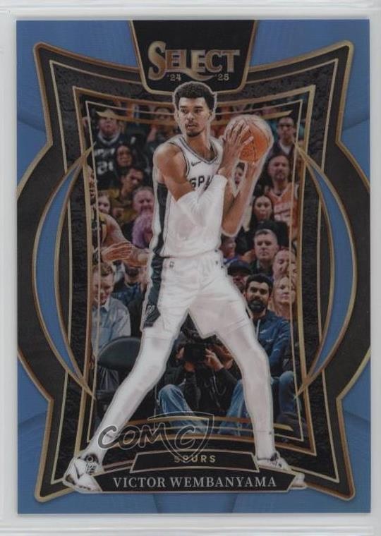 2024 Panini Select Concourse Light Blue Prizm 177/299 Victor Wembanyama #9 0hl