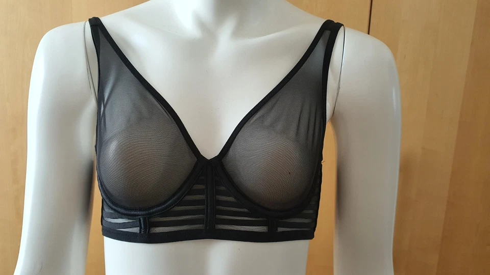 Victoria's Secret BH schwarz transparent 70 c Bügel BH - Bild 4 von 4