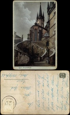 Postcard Eger Cheb Kirche 1927