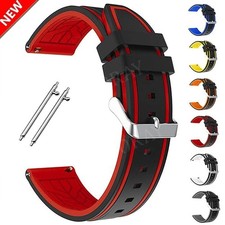 20mm 22mm 24mm 26mm Strap Band Premium Sport Silicone Rubber Bracelet Smartwatch