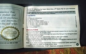 *Vintage* Super Mario Bros 3 Nintendo NES Manuale Libretto Edizione 1990 (Originale)