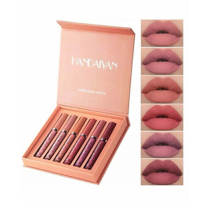 HANDAIYAN Matte Liquid Lipstick 6-Piece set (Multicolor Shades)
