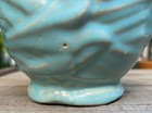 1930s McCoy Pottery 4" BLUE Jardiniere Flying Bird SWALLOWS Planter Pot BEST! — photo 8