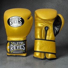 cleto reyes boxing gloves 16oz gold genuine cowhide leather training sparring