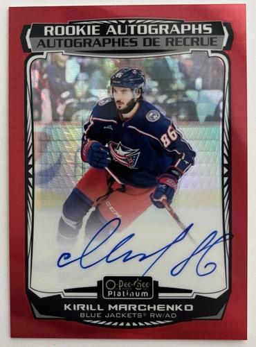 Kirill Marchenko [Red] #R-KM 2022 O-Pee-Chee Platinum Rookie Autograph card