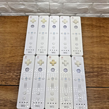 Wholesale Lot of 10 OEM Nintendo Wii Remote White w/Battery Cover Wiimote Tested
