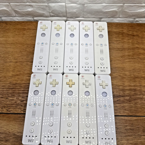 Wholesale Lot of 10 OEM Nintendo Wii Remote White w/Battery Cover Wiimote Tested