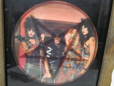 Vintage Motley Crue Carnival Mirror Glass Picture Shout at the