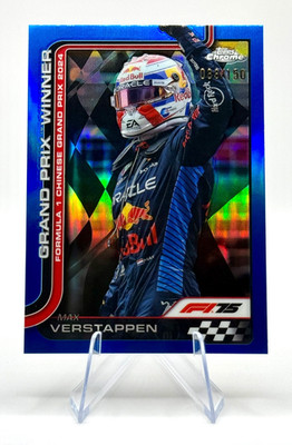 2025 Topps Chrome Formula 1 F1 Max Verstappen #97 Blue /150