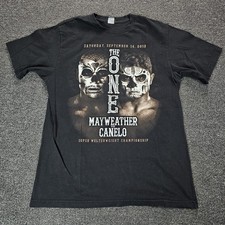 Mayweather Vs Canelo T Shirt 2013 Boxing MGM Grand Vegas Black Cotton Medium