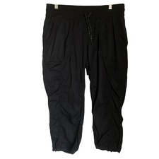 The North Face Capri Pants Women L Black Aphrodite 2.0 Ruched Hiking Outdoors