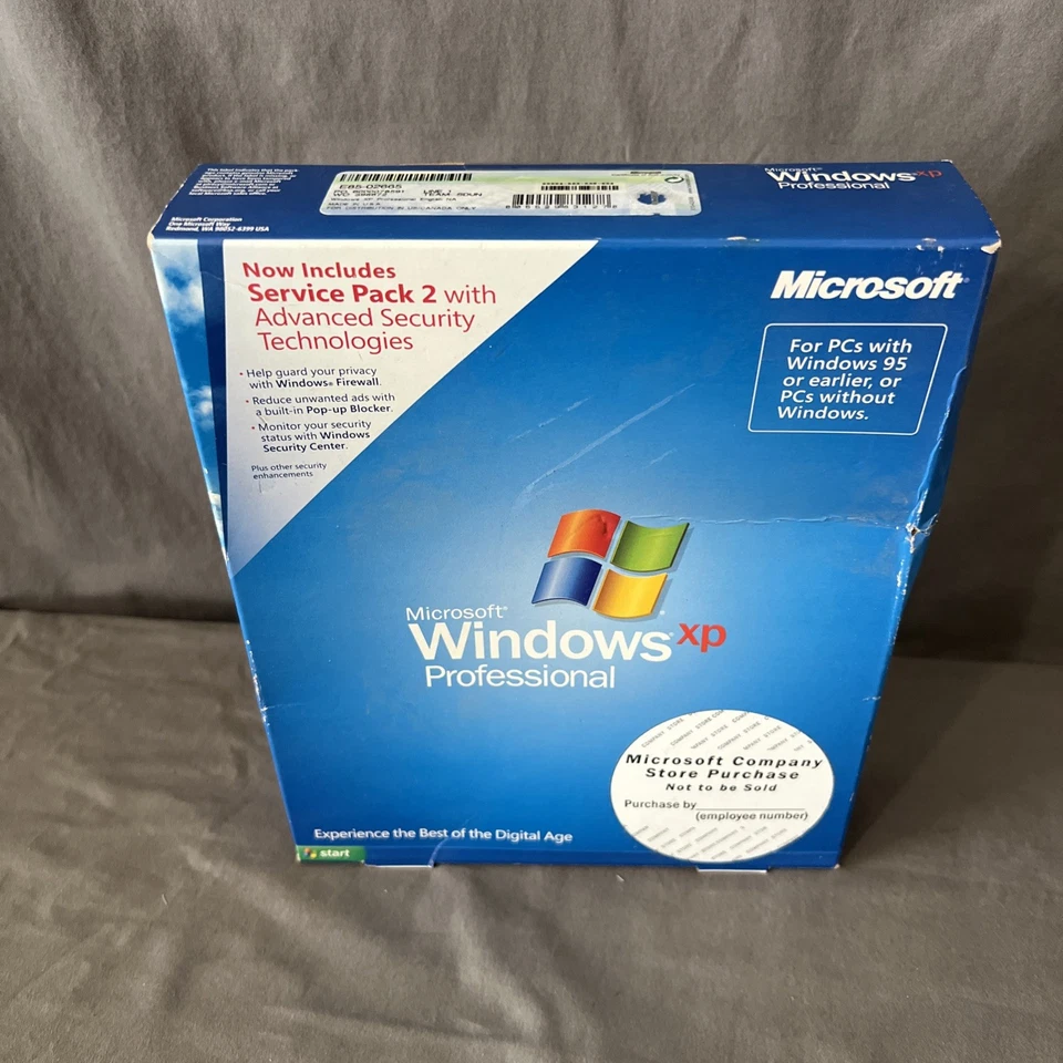 Microsoft Windows XP Professional w/SP2 Full English Version WIN PRO Sealed Read - Image 3 of 4