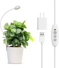 Small Grow Light for Indoor Plants 5W Clip-On Plant Pots Full Spectrum 4000K