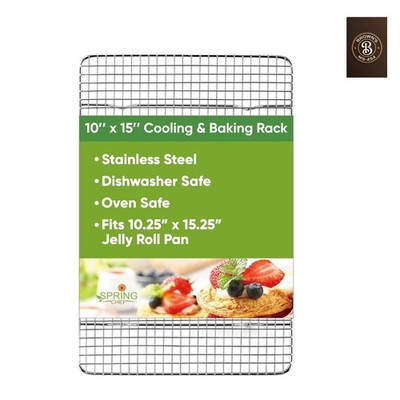 10 x 15 Inch Stainless Steel Cooling Rack for Cooking & Baking - Heavy Duty C...