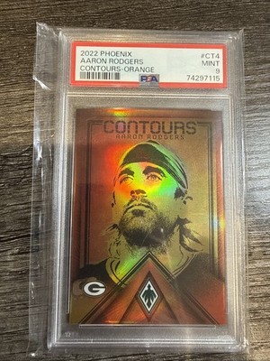 2022 Panini Phoenix Aaron Rodgers Contours ORANGE /99 #CT-4 PACKERS