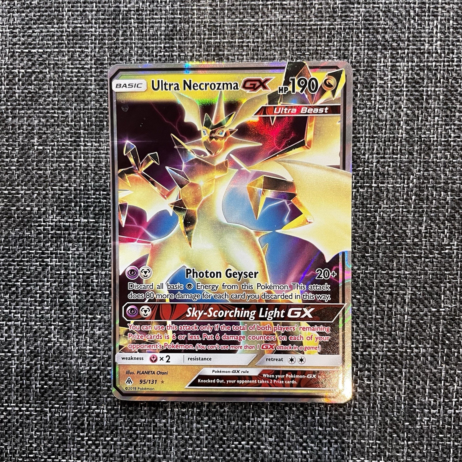 Ultra Necrozma GX 95/131 Forbidden Light Ultra Rare Pokemon Card MP