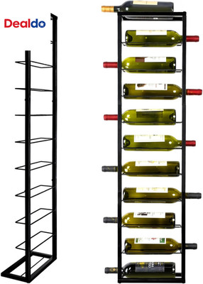 Wall Mounted Wine Rack: Metal Wall-Mounted Wine Rack for 10 Bottles   Rust-Resis
