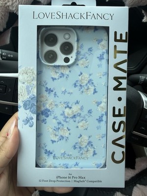 LoveShackFancy Case Mate Phone Case iPhone 16 Pro Light Blue New In Box