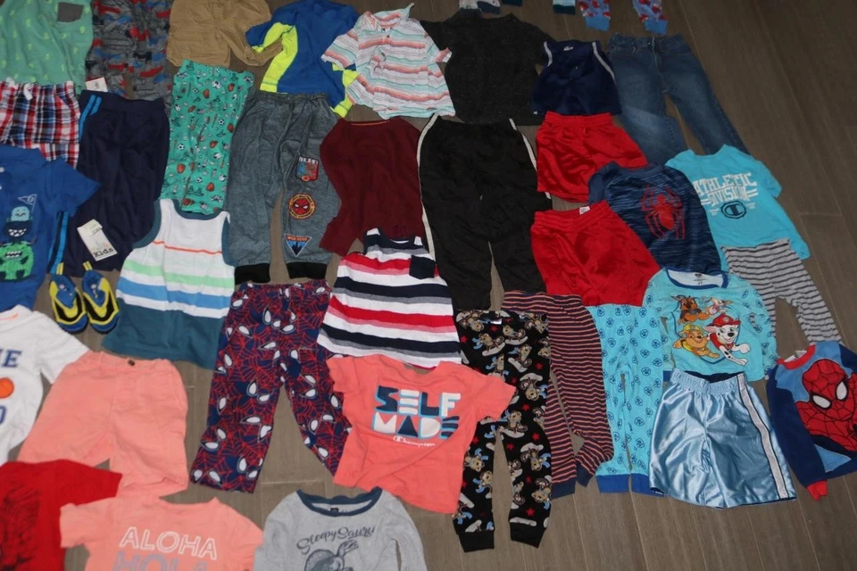 HUGE LOT 113 YOUTH BOYS SHIRTS SHORTS PANTS CARTERS GAP MARVEL TMNT LEGO 3 4 5 - Image 4 of 4