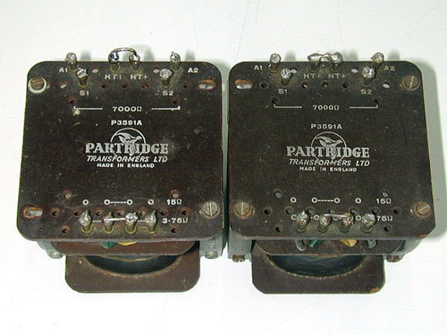 Paire De Transformateurs De Sortie Vintage Olsen Akrad T-92, Années 50, NOS (neufs De Stock)
