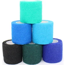 6 Rolls Self Adhesive Bandage Vet Wrap Sports Bandage Tape Wrist Ankle Sprain