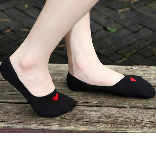 Women Socks Love Heart Cotton Invisible Shallow Mouth Boat Socks Non-slip Sock🎀 - Picture 11 of 17