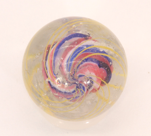 Antique German Handmade Caged Divided Core Swirl Marble 5/8"+ - Picture 7 of 8