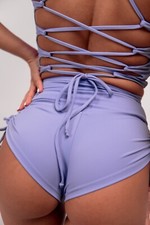 Lavander Booty Shorts, Lilac Cheeky Women Shorts, Lavander Rave Festival Clothes